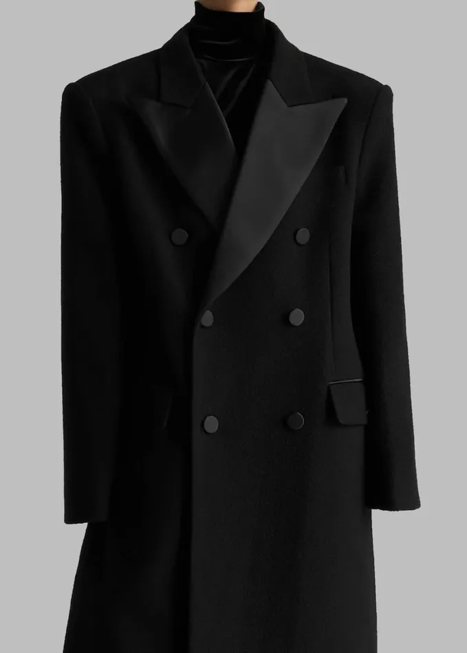 Clothing Women The Frankie Shop Bryce Oversized Coat 8211 Black