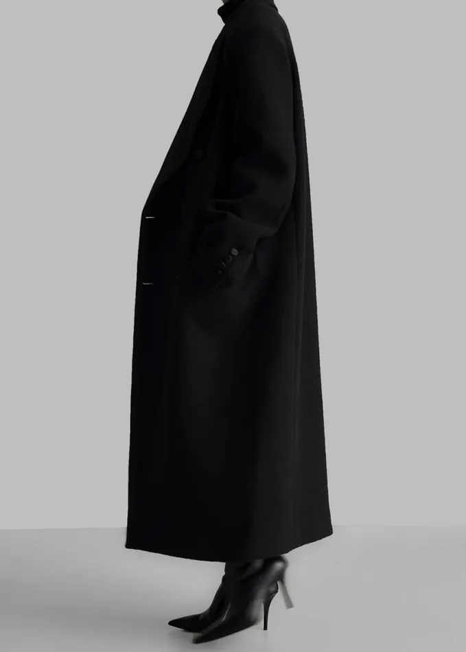 Clothing Women The Frankie Shop Bryce Oversized Coat 8211 Black