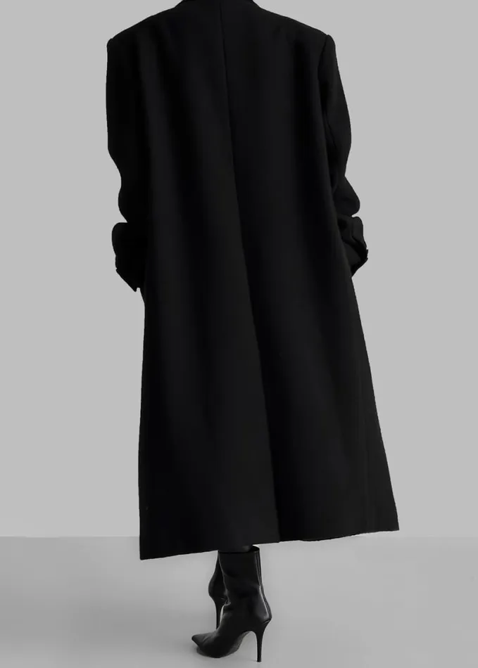 Clothing Women The Frankie Shop Bryce Oversized Coat 8211 Black