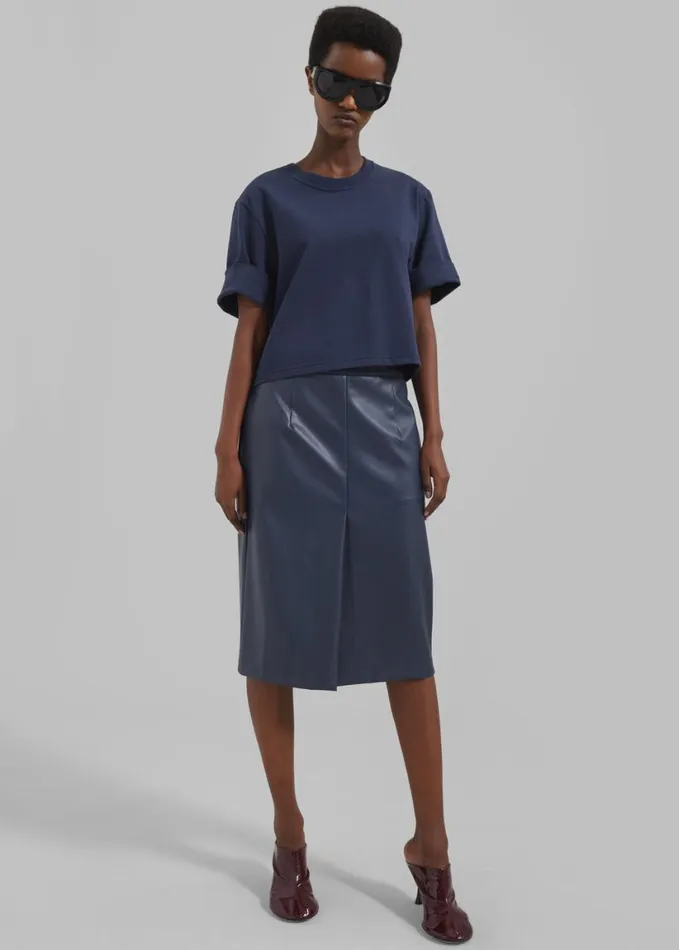 Clothing Women The Frankie Shop Cece TShirt 8211 Navy