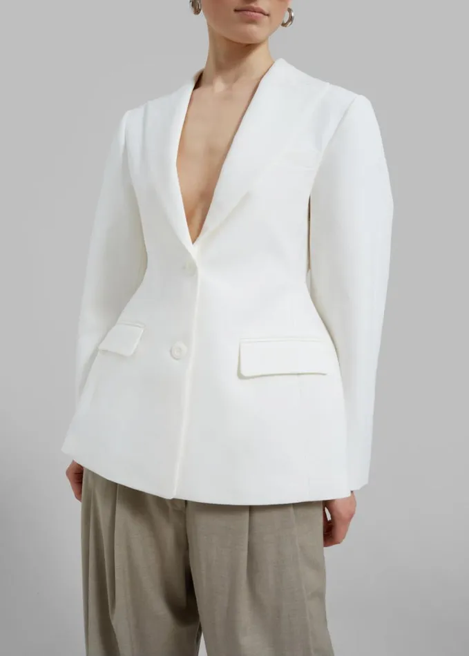 Clothing Women The Frankie Shop Colette Hourglass Blazer 8211 White