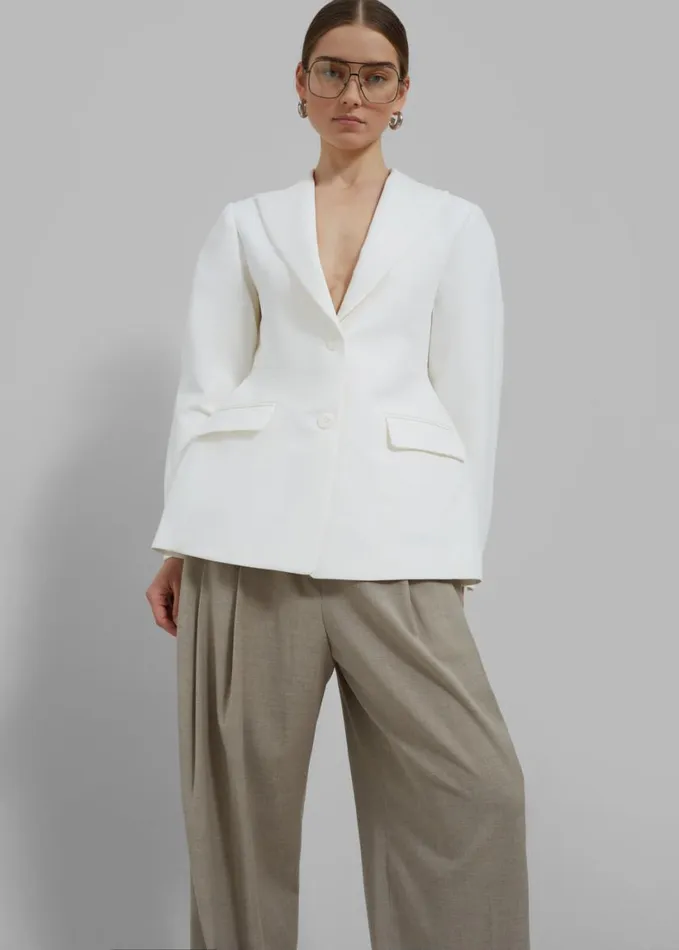 Clothing Women The Frankie Shop Colette Hourglass Blazer 8211 White