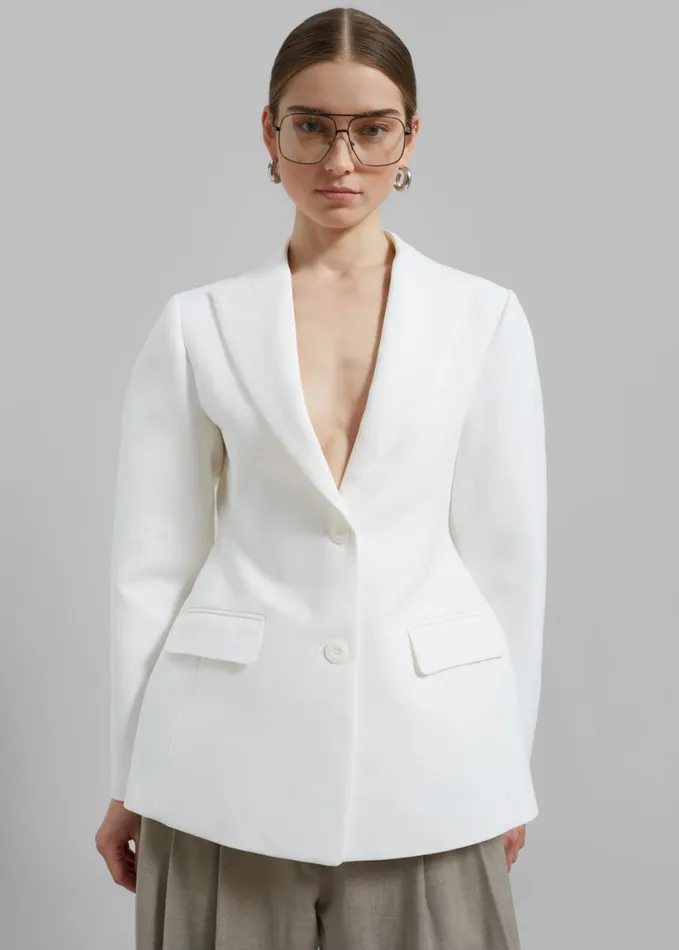 Clothing Women The Frankie Shop Colette Hourglass Blazer 8211 White