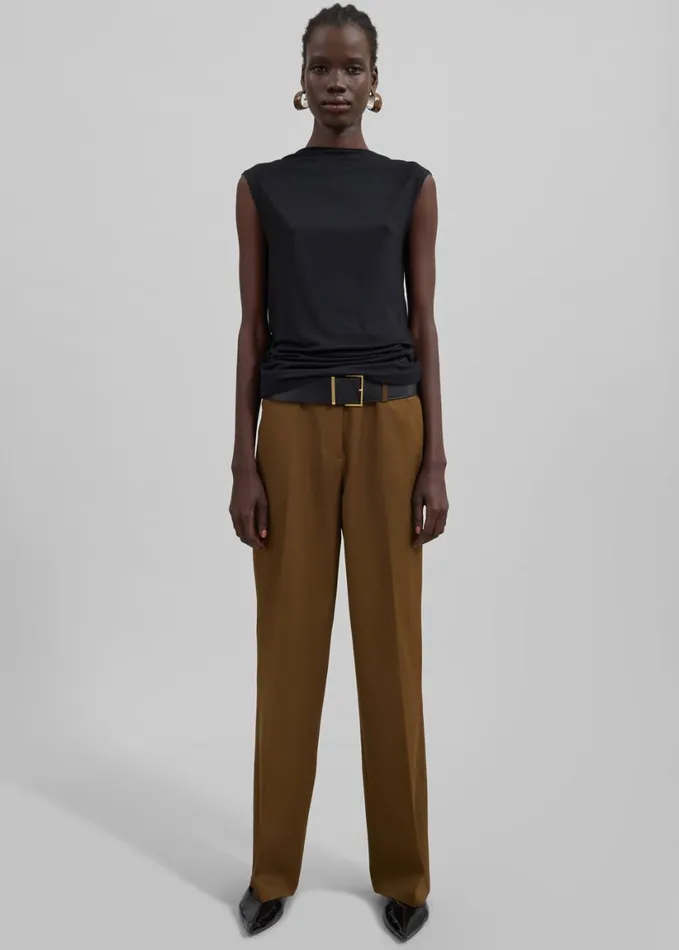 Clothing Women The Frankie Shop Darrell Trousers 8211 Brown