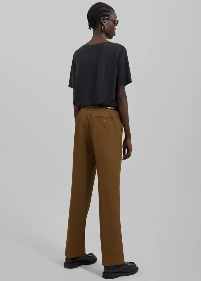 Clothing Women The Frankie Shop Darrell Trousers 8211 Brown