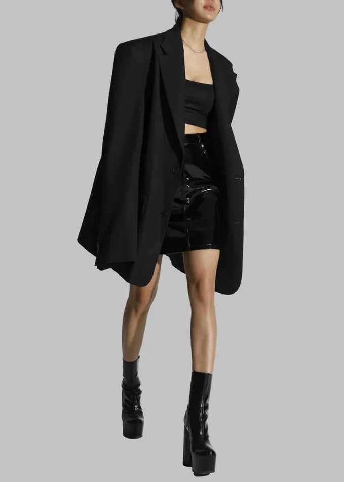 Clothing Women The Frankie Shop Dee Maxi Oversized Blazer 8211 Black