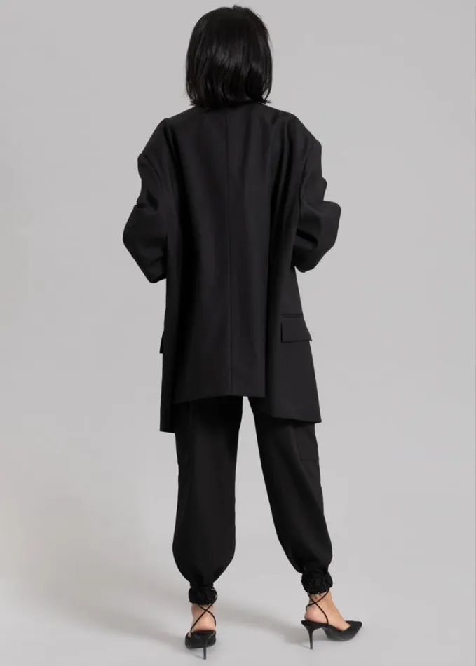 Clothing Women The Frankie Shop Dee Maxi Oversized Blazer 8211 Black