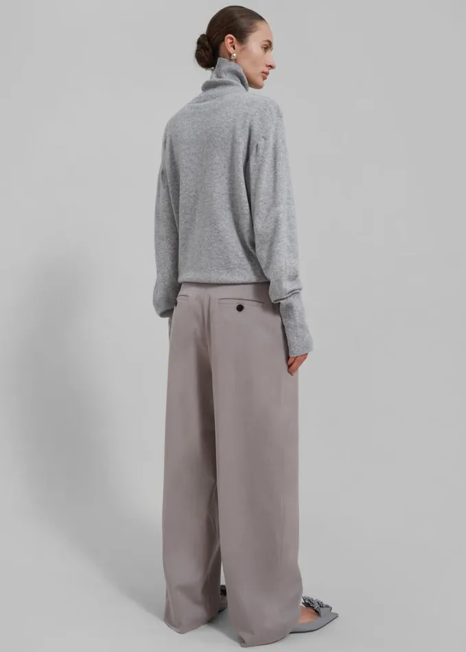 Clothing Women The Frankie Shop Delia Wool Turtleneck 8211 Grey