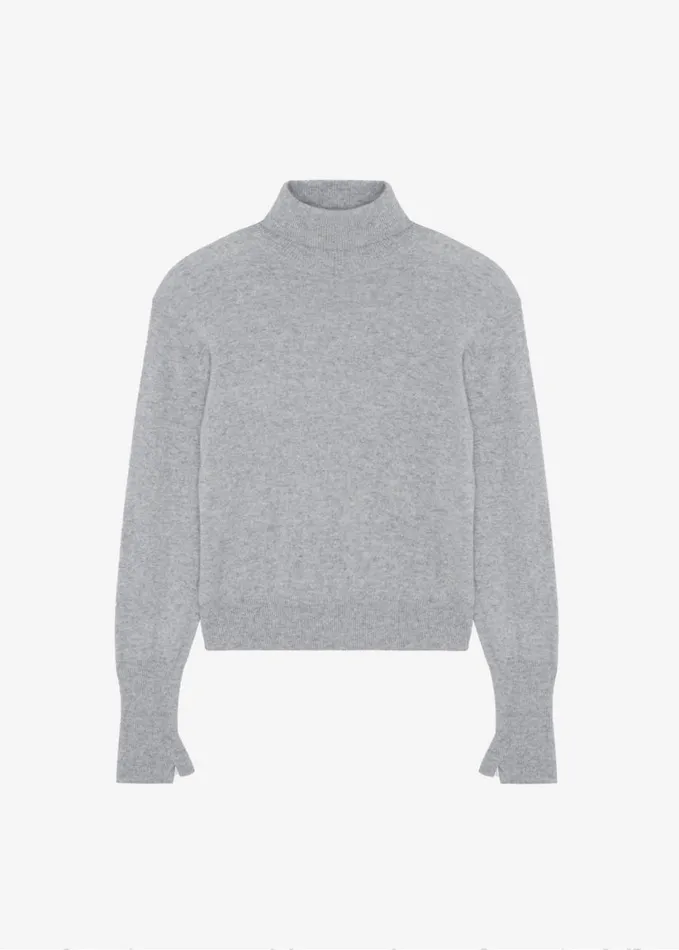 Clothing Women The Frankie Shop Delia Wool Turtleneck 8211 Grey