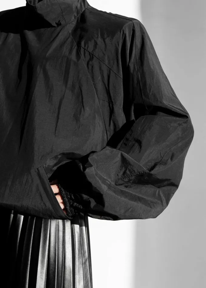 Clothing Women The Frankie Shop Doyle Mockneck Anorak 8211 Black