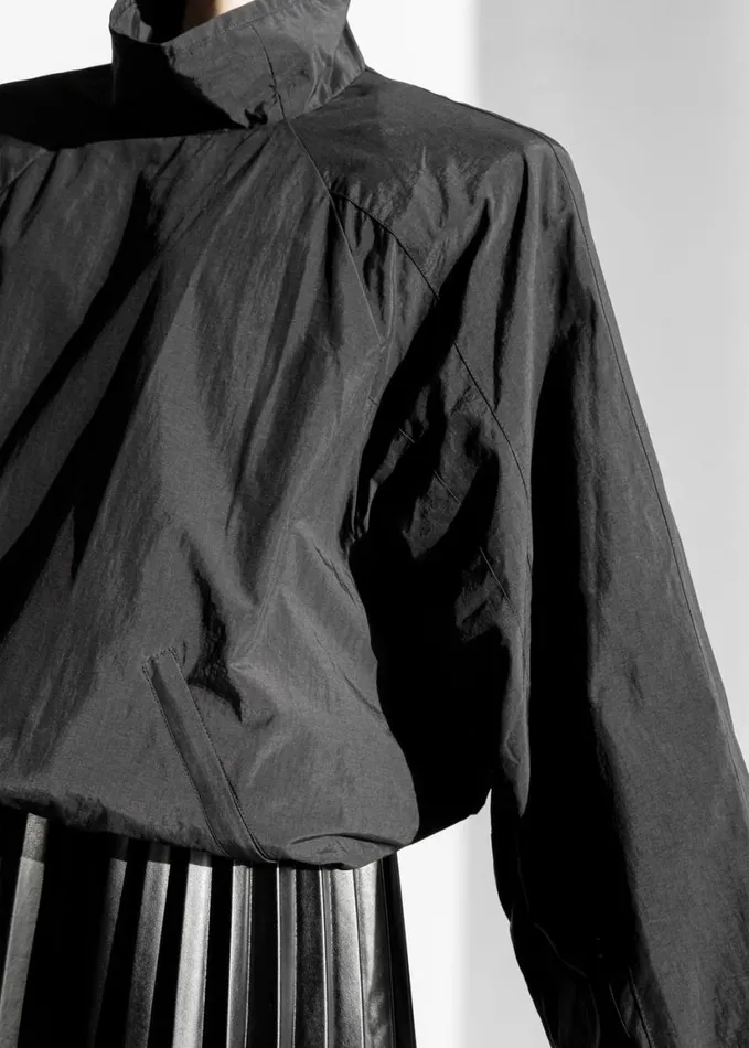 Clothing Women The Frankie Shop Doyle Mockneck Anorak 8211 Black