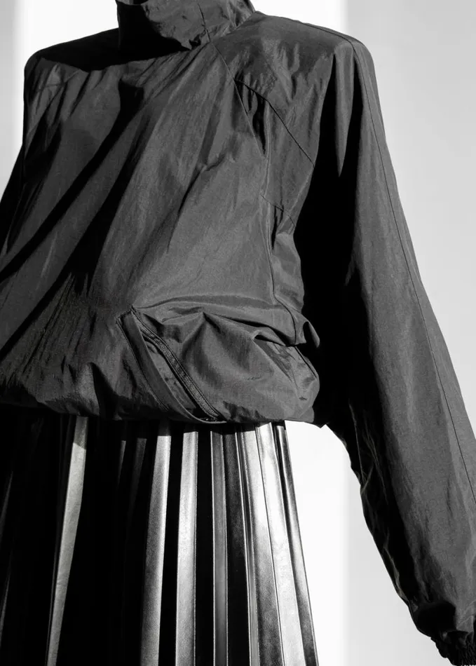 Clothing Women The Frankie Shop Doyle Mockneck Anorak 8211 Black