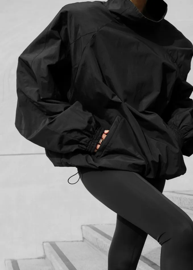 Clothing Women The Frankie Shop Doyle Mockneck Anorak 8211 Black