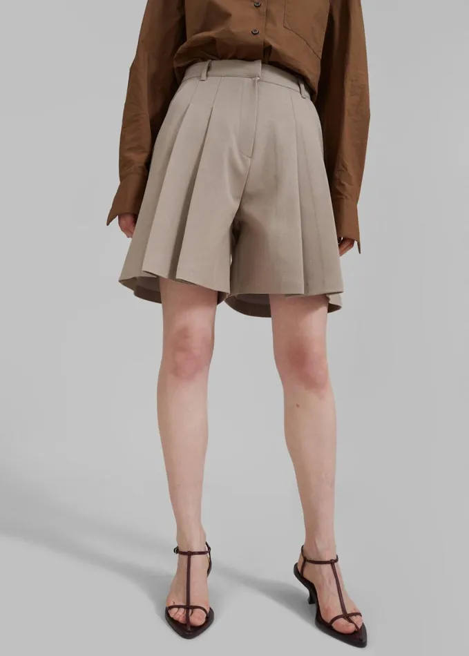 Clothing Women The Frankie Shop Eline Shorts 8211 Beige
