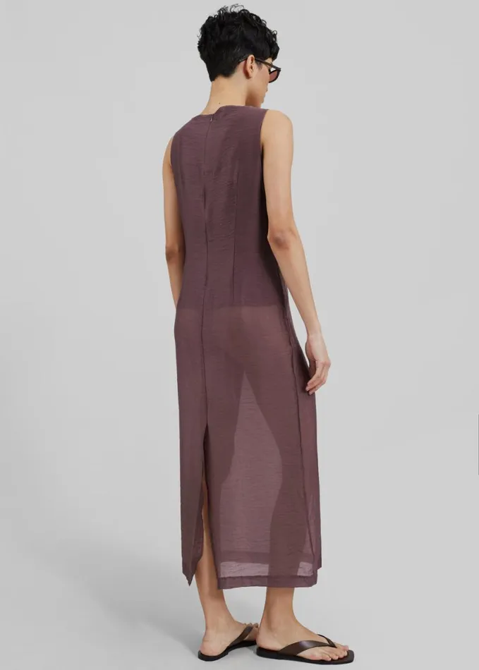 Clothing Women The Frankie Shop Etta Sheer Maxi Dress 8211 Brown