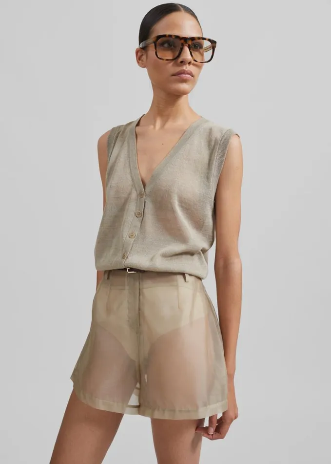 Clothing Women The Frankie Shop Fern Vest 8211 Beige