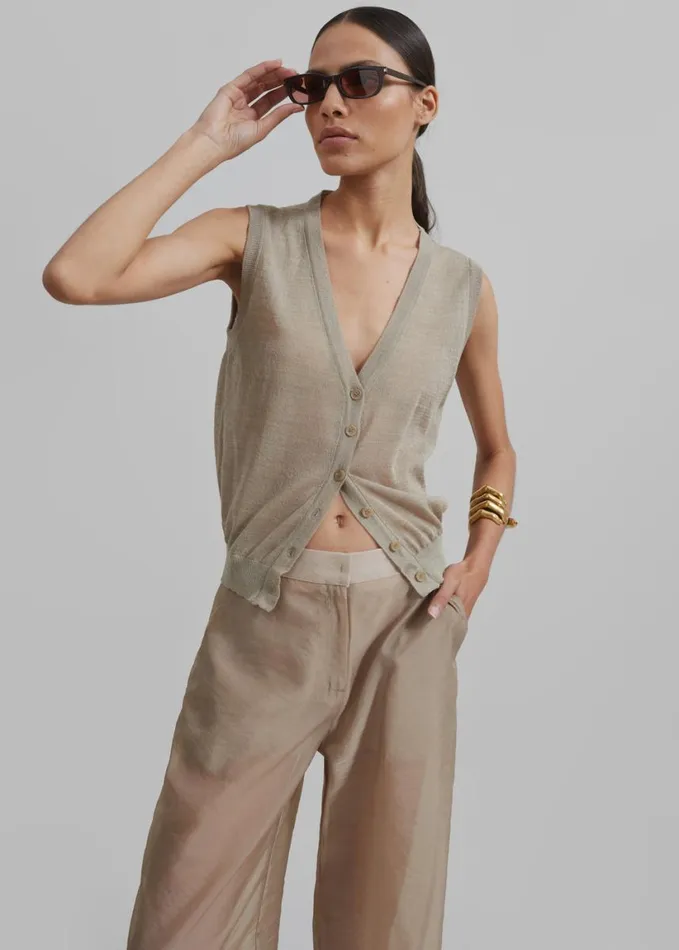 Clothing Women The Frankie Shop Fern Vest 8211 Beige