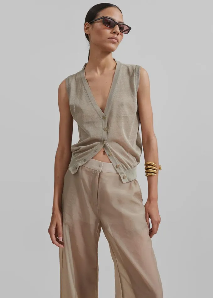 Clothing Women The Frankie Shop Fern Vest 8211 Beige