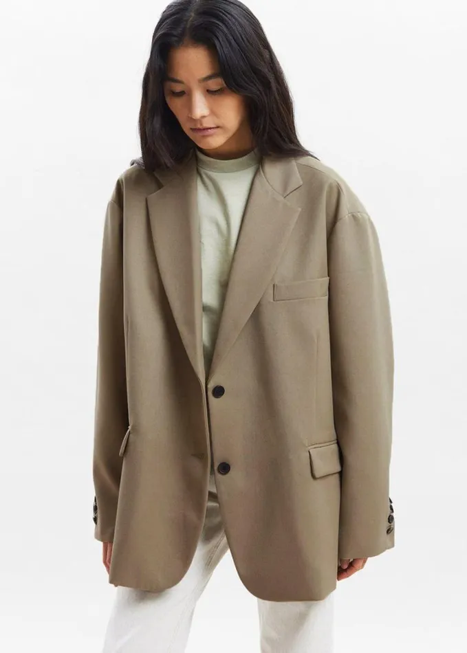 Clothing Women The Frankie Shop Frankie Oversized Boyfriend Blazer 8211 Desert Taupe