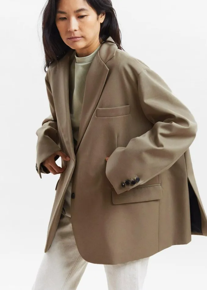 Clothing Women The Frankie Shop Frankie Oversized Boyfriend Blazer 8211 Desert Taupe