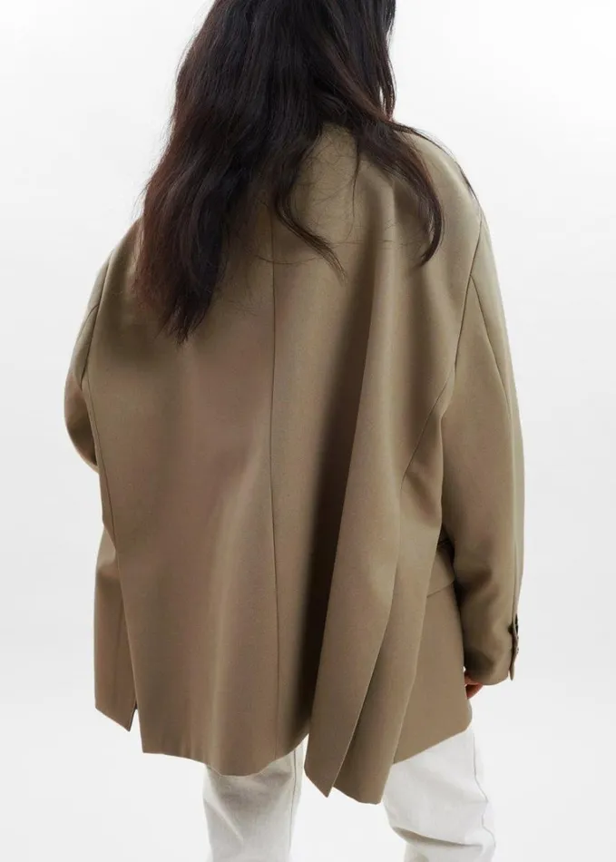 Clothing Women The Frankie Shop Frankie Oversized Boyfriend Blazer 8211 Desert Taupe