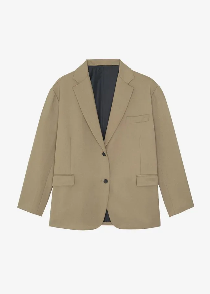 Clothing Women The Frankie Shop Frankie Oversized Boyfriend Blazer 8211 Desert Taupe