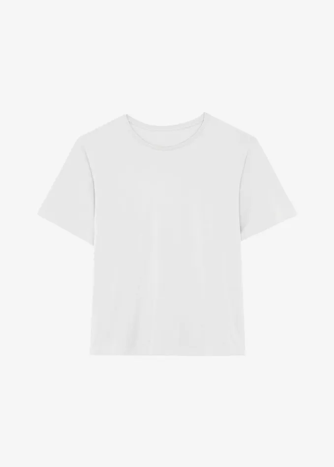 Clothing Women The Frankie Shop Harper Soft Organic TShirt 8211 Off White