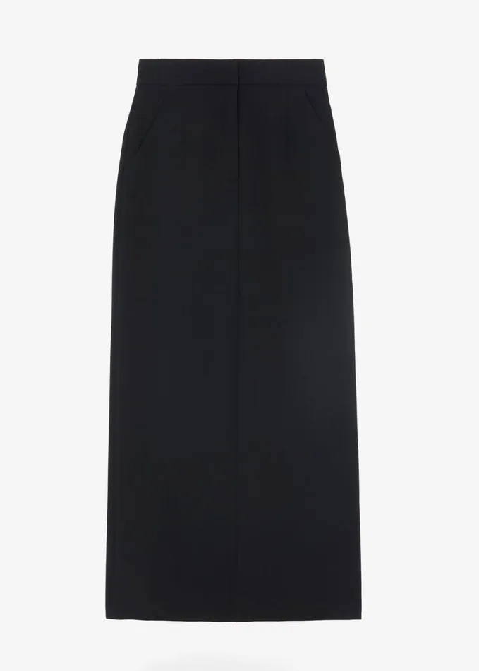 Clothing Women The Frankie Shop Hollis Back Slit Skirt 8211 Black