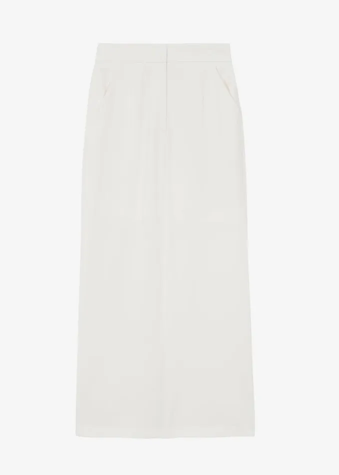 Clothing Women The Frankie Shop Hollis Back Slit Skirt 8211 Ivory