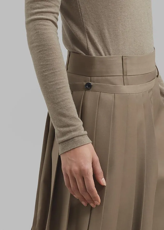 Clothing Women The Frankie Shop Irie Pleated Skirt 8211 Beige