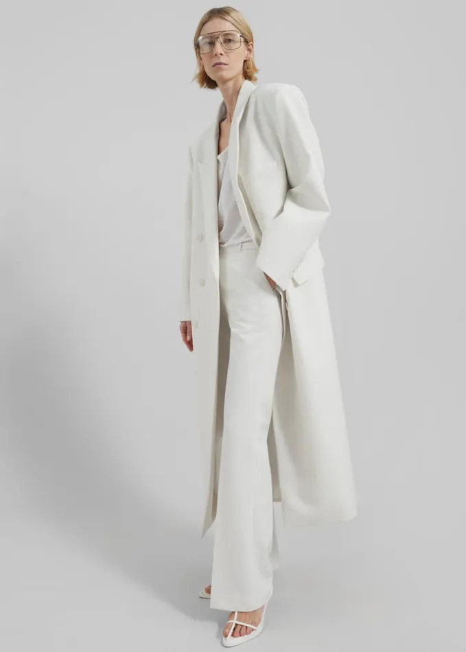 Clothing Women The Frankie Shop Jane Long Coat 8211 White