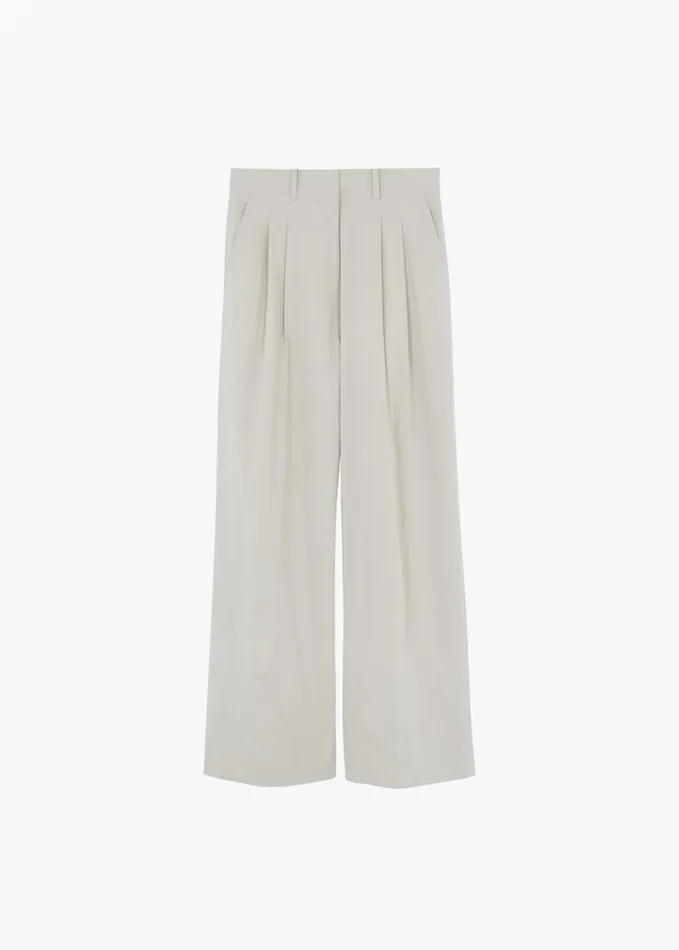 Clothing Women The Frankie Shop Jayden Wide Pants 8211 Taupe