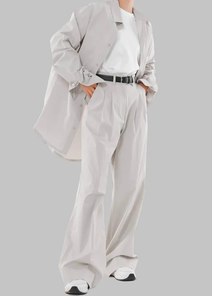 Clothing Women The Frankie Shop Jayden Wide Pants 8211 Taupe