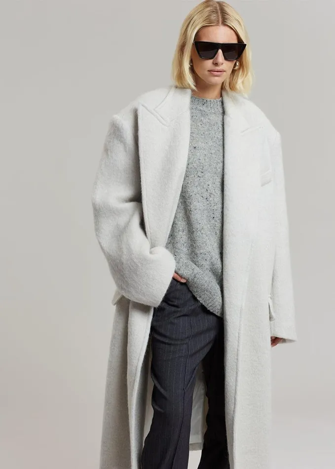 Clothing Women The Frankie Shop John Oversized Coat 8211 Birch