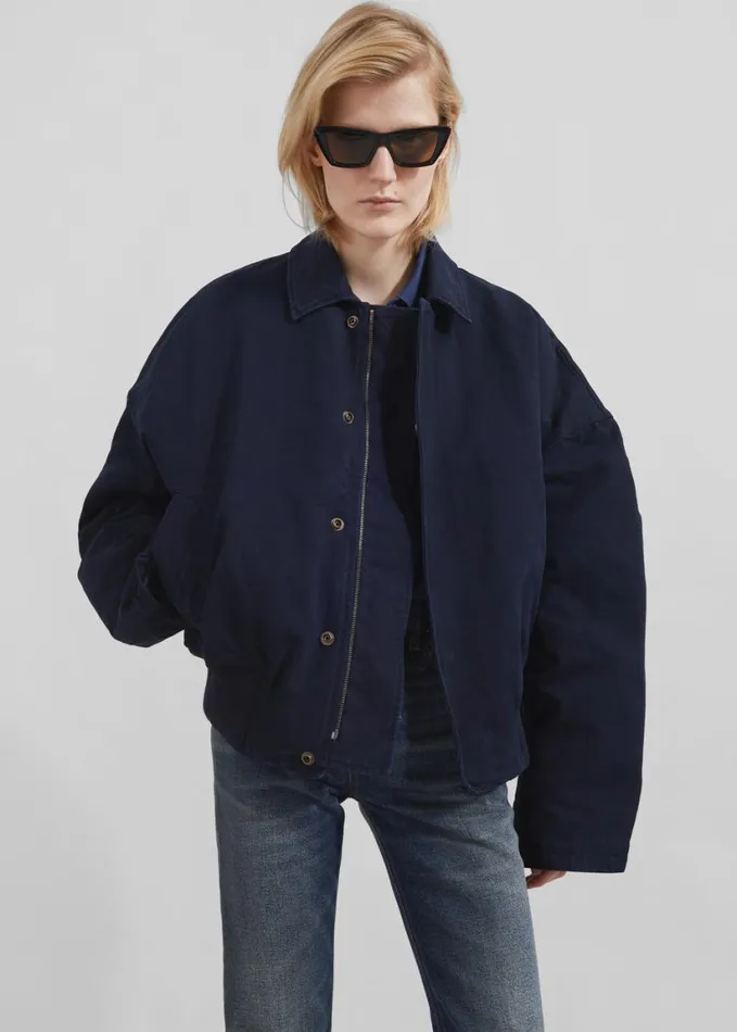Clothing Women The Frankie Shop JW Anderson Blouson 8211 Navy