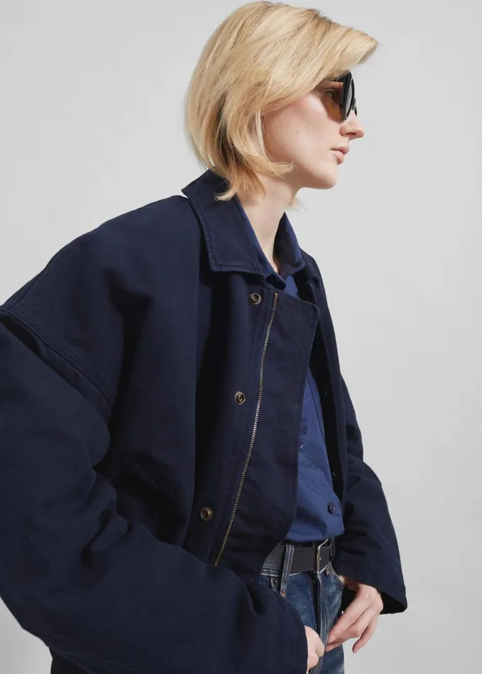 Clothing Women The Frankie Shop JW Anderson Blouson 8211 Navy