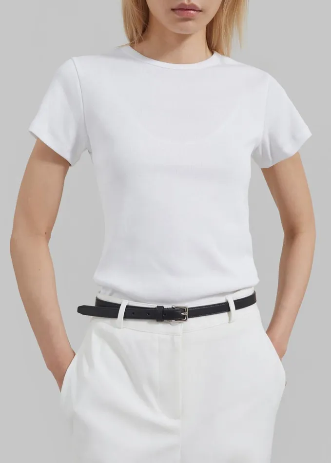 Clothing Women The Frankie Shop Kellen Baby Tee 8211 White