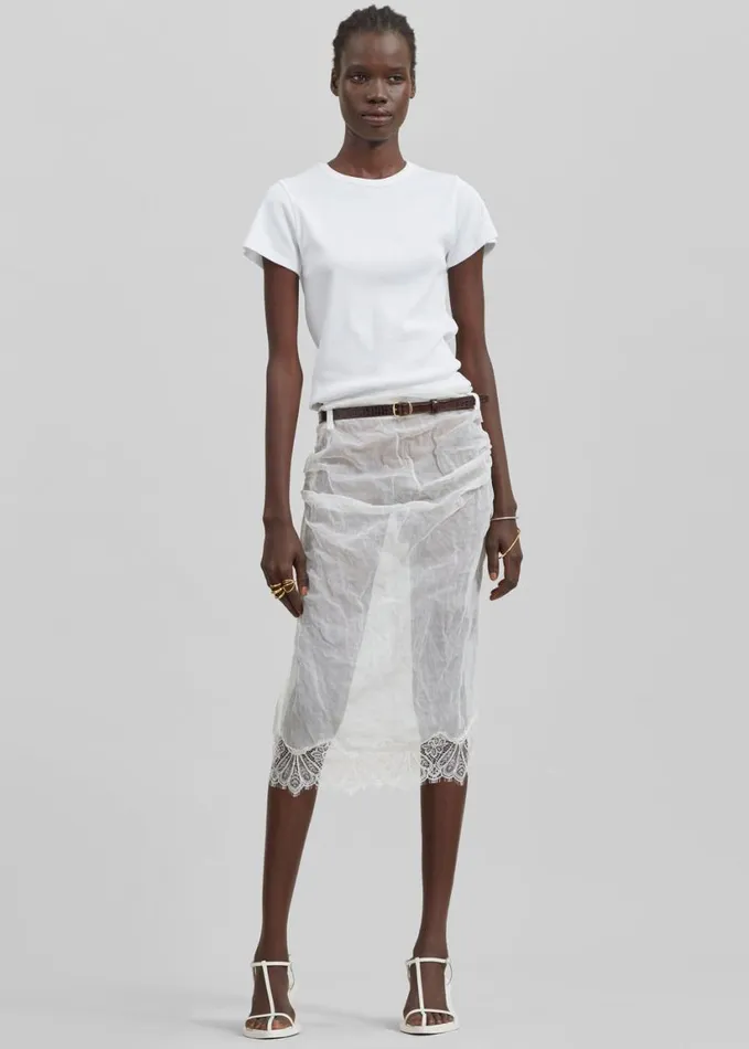 Clothing Women The Frankie Shop Kellen Baby Tee 8211 White