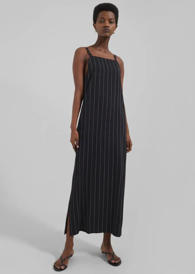 Clothing Women The Frankie Shop Loulou Studio Etta Dress 8211 BlackIvory