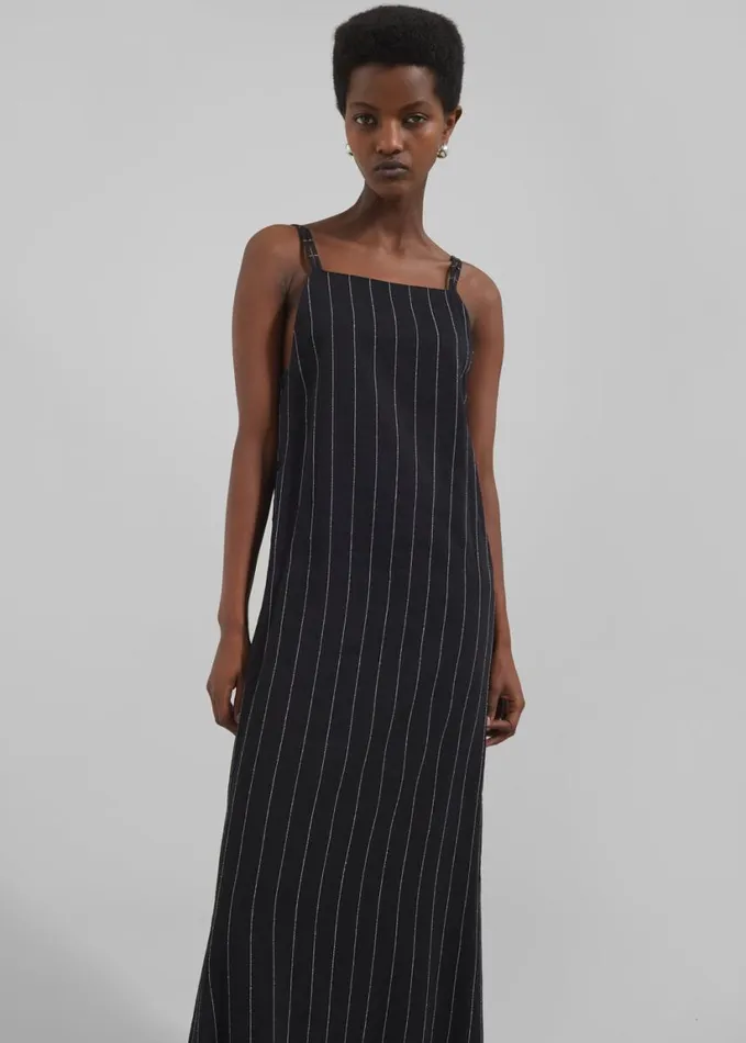 Clothing Women The Frankie Shop Loulou Studio Etta Dress 8211 BlackIvory