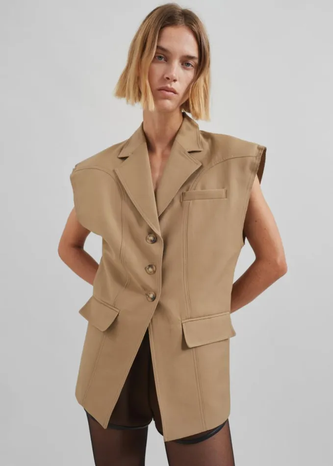 Clothing Women The Frankie Shop Lucerne Vest 8211 Beige
