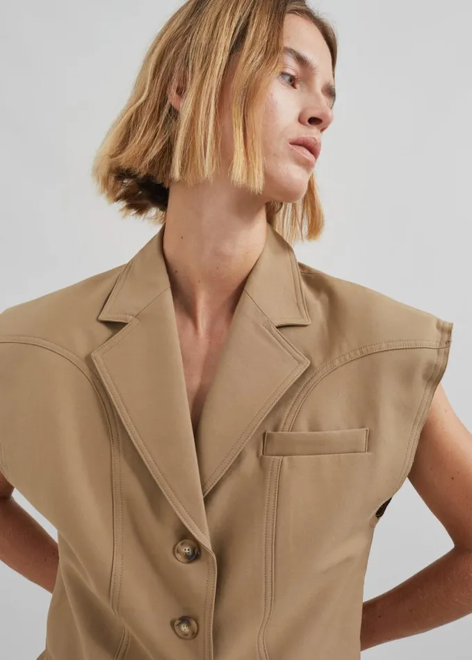 Clothing Women The Frankie Shop Lucerne Vest 8211 Beige
