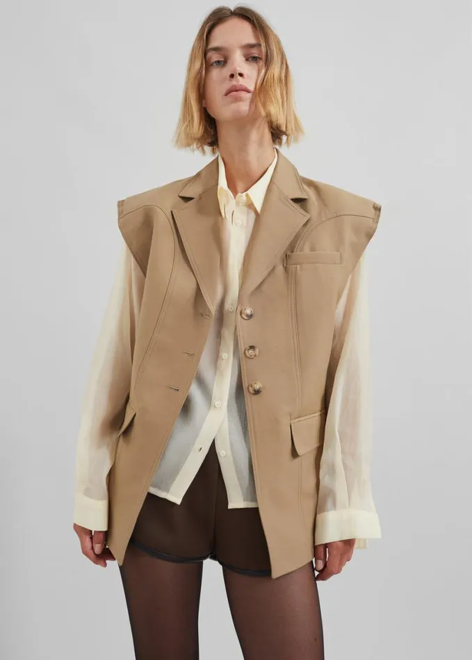 Clothing Women The Frankie Shop Lucerne Vest 8211 Beige