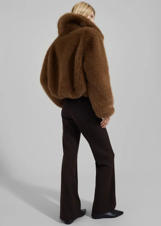 Clothing Women The Frankie Shop Lyra Flared Pants 8211 Brown