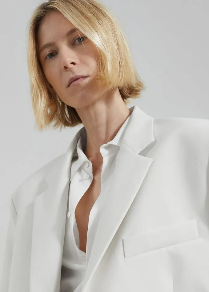 Clothing Women The Frankie Shop Lyra Oversized Blazer 8211 White
