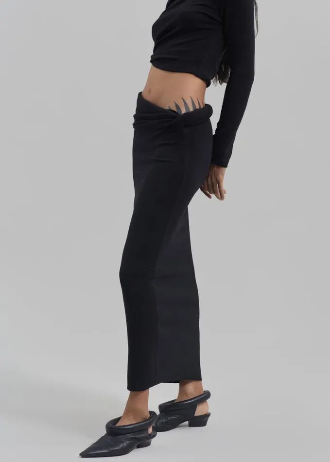 Clothing Women The Frankie Shop Margot Asymmetric Skirt 8211 Black