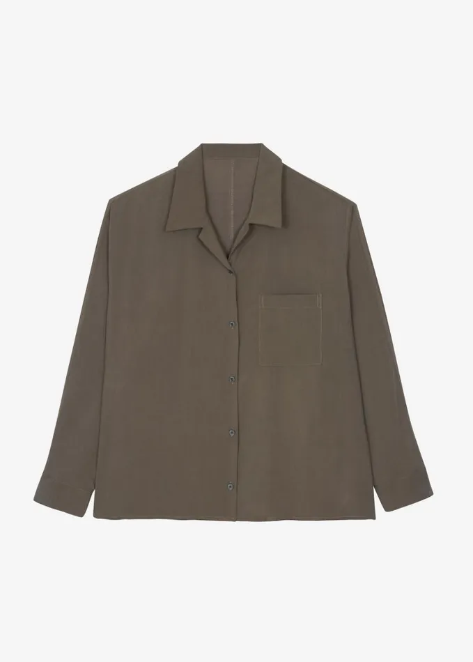 Clothing Women The Frankie Shop Meilen Shirt 8211 Olive