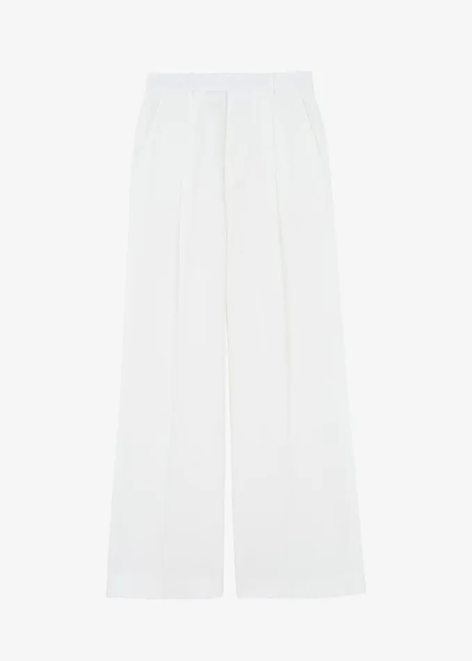 Clothing Women The Frankie Shop Nessi Pintuck Trousers 8211 White