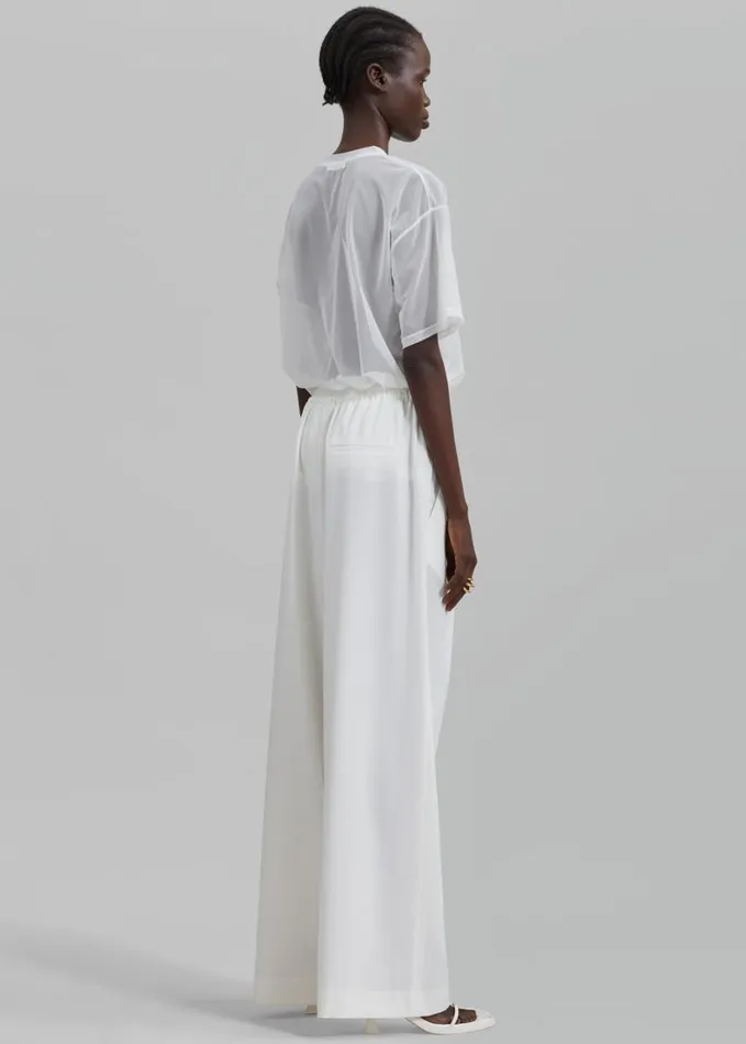 Clothing Women The Frankie Shop Neva Wide Trousers 8211 White
