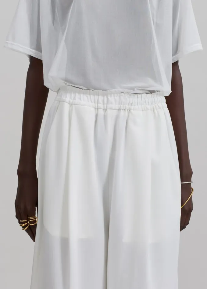 Clothing Women The Frankie Shop Neva Wide Trousers 8211 White